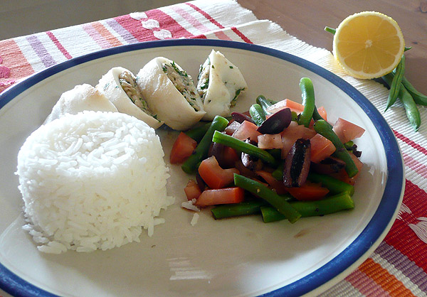 Stuffed Squid with Olive Salad